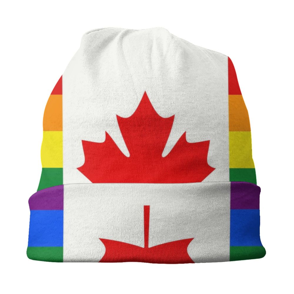 Canada Flag Bonnet Hat Knitted Hat Men Women Cool Unisex Adult Canadian Proud Winter Warm Skullies Beanies Caps