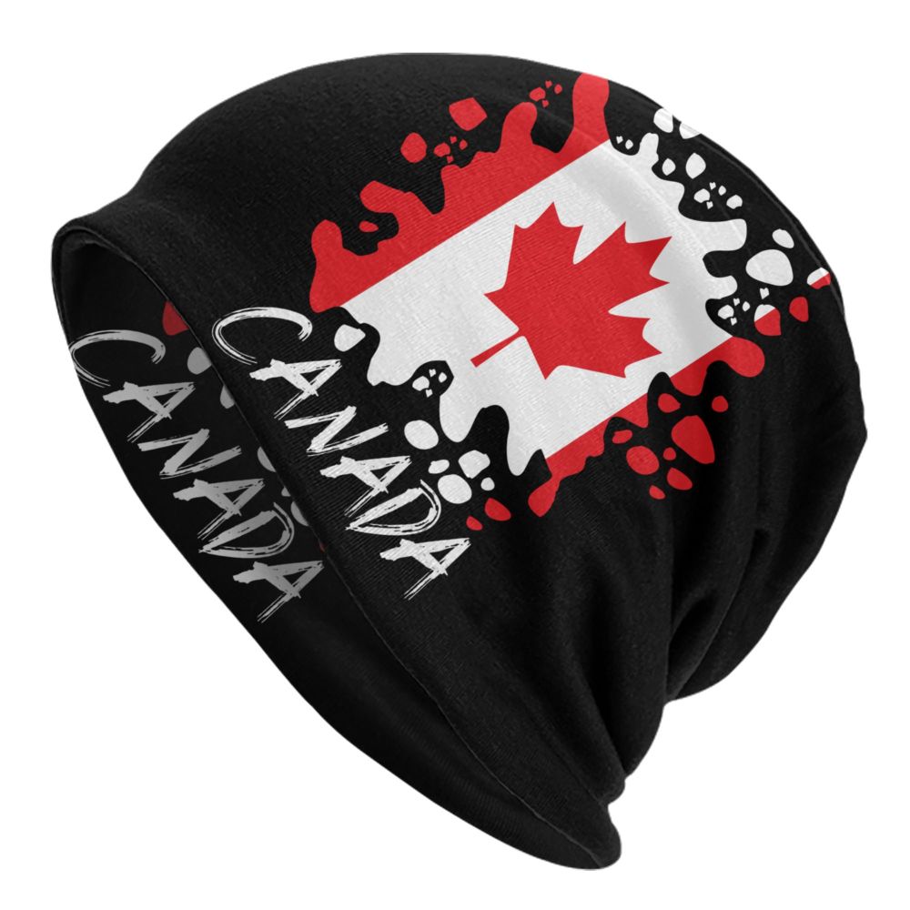 Canada Flag Bonnet Hat Knitted Hat Men Women Cool Unisex Adult Canadian Proud Winter Warm Skullies Beanies Caps