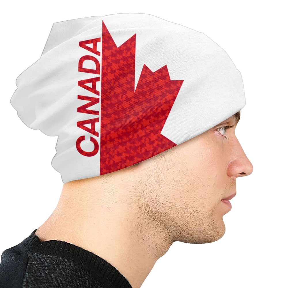 Canada Flag Bonnet Hat Knitted Hat Men Women Cool Unisex Adult Canadian Proud Winter Warm Skullies Beanies Caps