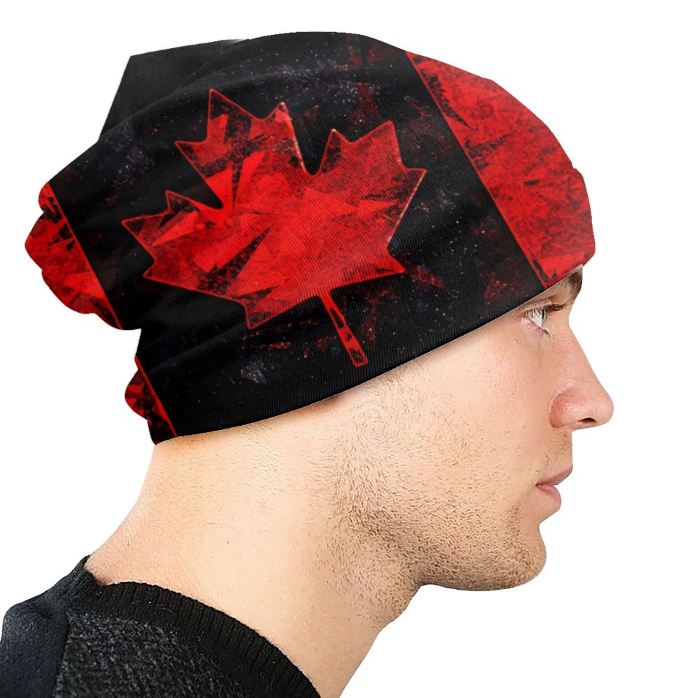 Canada Flag Bonnet Hat Knitted Hat Men Women Cool Unisex Adult Canadian Proud Winter Warm Skullies Beanies Caps