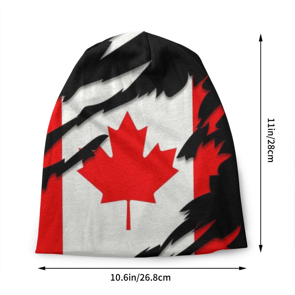 Canada Flag Bonnet Hat Knitted Hat Men Women Cool Unisex Adult Canadian Proud Winter Warm Skullies Beanies Caps