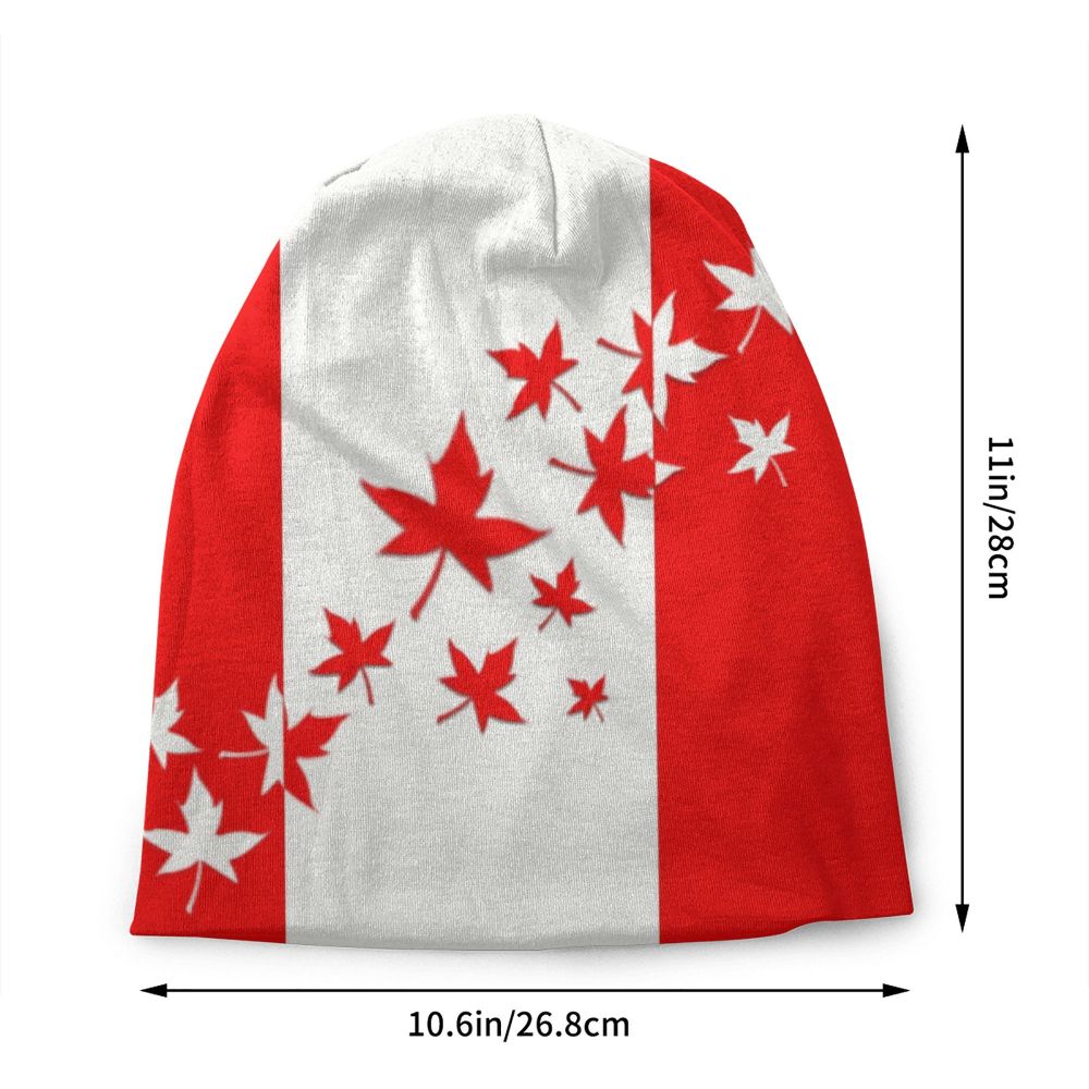 Canada Flag Bonnet Hat Knitted Hat Men Women Cool Unisex Adult Canadian Proud Winter Warm Skullies Beanies Caps