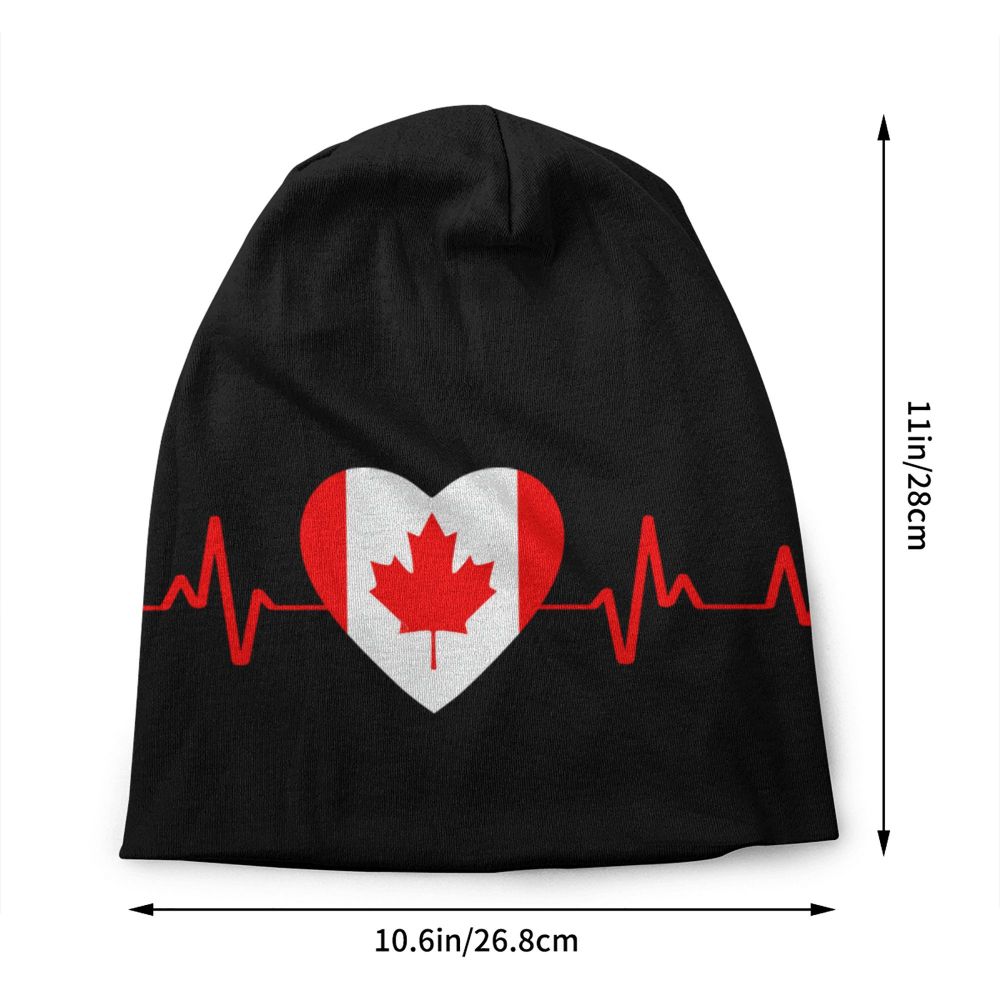 Canada Flag Bonnet Hat Knitted Hat Men Women Cool Unisex Adult Canadian Proud Winter Warm Skullies Beanies Caps