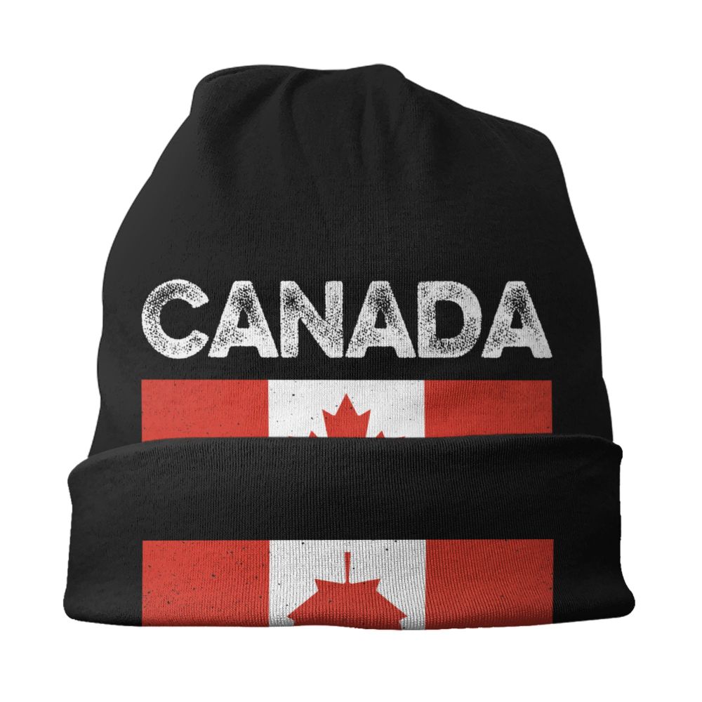 Canada Flag Bonnet Hat Knitted Hat Men Women Cool Unisex Adult Canadian Proud Winter Warm Skullies Beanies Caps