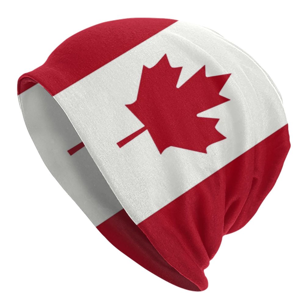 Canada Flag Bonnet Hat Knitted Hat Men Women Cool Unisex Adult Canadian Proud Winter Warm Skullies Beanies Caps