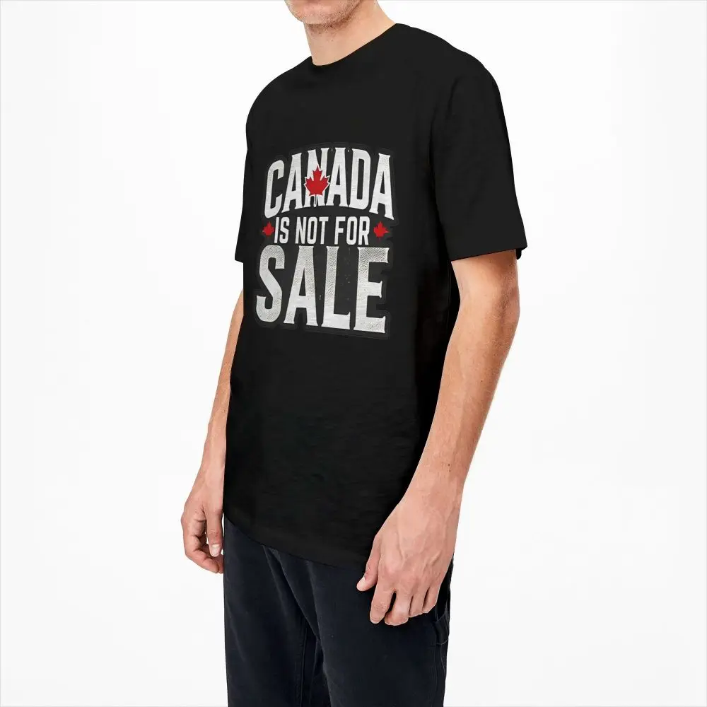 Canada Is Not For Sale Patriotic Design T Shirt Mens Y2K 100 Cotton T Shirts Beach O-Neck Tees Big Size Clothing