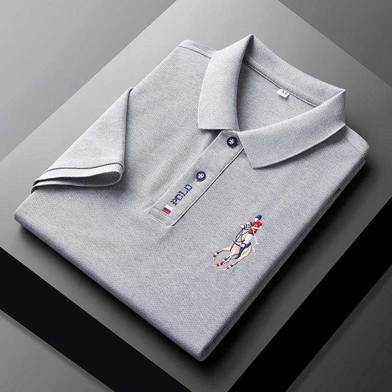 Men's Summer Embroidered Casual Fashion Short Sleeve POLO Shirt Comfortable Top Men's Summer Embroidered Casual Fashion Short Sleeve POLO Shirt Comfortable Top