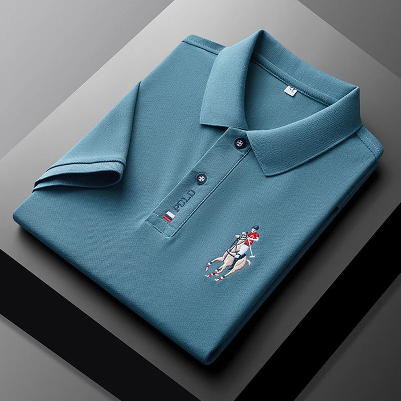 Men's Summer Embroidered Casual Fashion Short Sleeve POLO Shirt Comfortable Top Men's Summer Embroidered Casual Fashion Short Sleeve POLO Shirt Comfortable Top