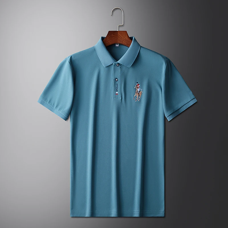 Men's Summer Embroidered Casual Fashion Short Sleeve POLO Shirt Comfortable Top Men's Summer Embroidered Casual Fashion Short Sleeve POLO Shirt Comfortable Top