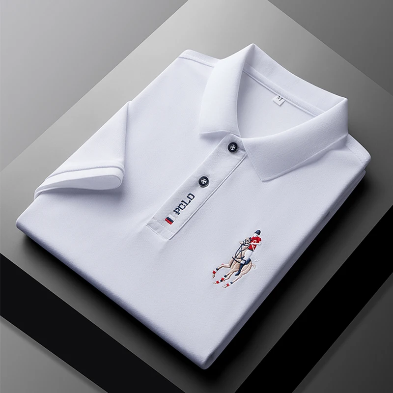 Men's Summer Embroidered Casual Fashion Short Sleeve POLO Shirt Comfortable Top Men's Summer Embroidered Casual Fashion Short Sleeve POLO Shirt Comfortable Top