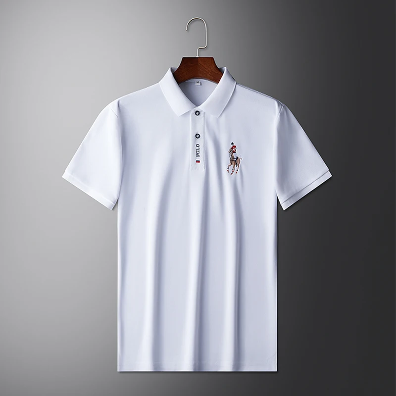 Men's Summer Embroidered Casual Fashion Short Sleeve POLO Shirt Comfortable Top Men's Summer Embroidered Casual Fashion Short Sleeve POLO Shirt Comfortable Top