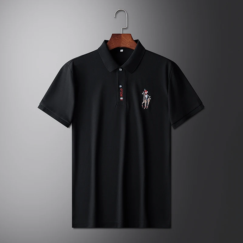 Men's Summer Embroidered Casual Fashion Short Sleeve POLO Shirt Comfortable Top Men's Summer Embroidered Casual Fashion Short Sleeve POLO Shirt Comfortable Top