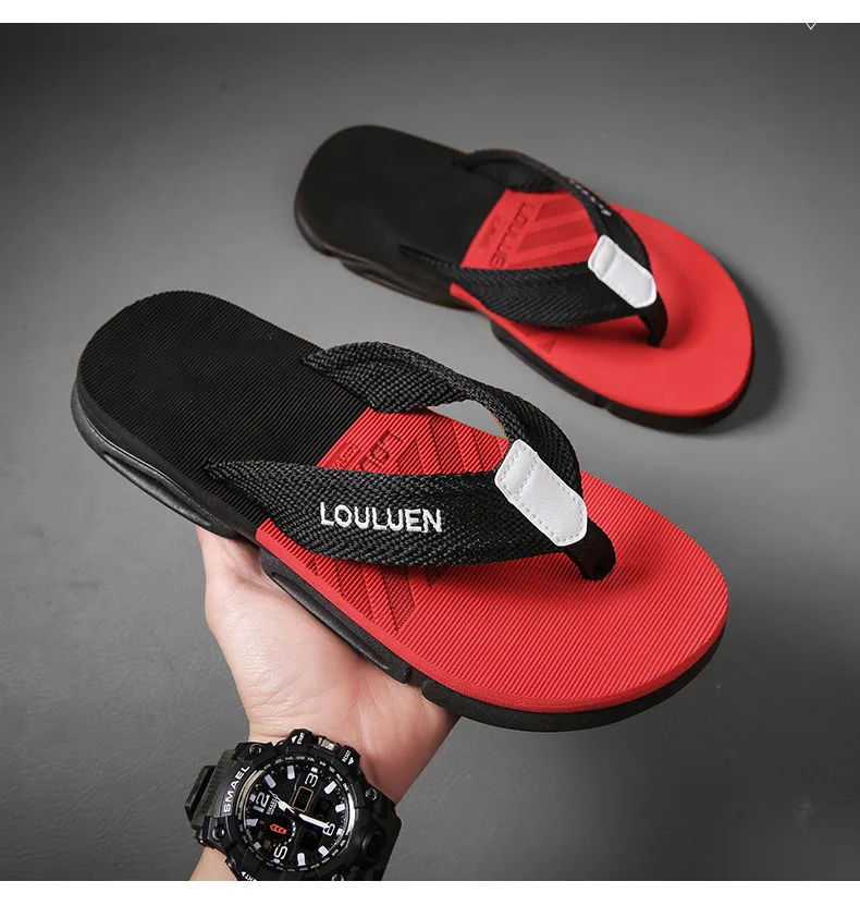 Men Summer High Quality Flip Flops Men Beach Slippers Fashion Outdoor Flip Flops Casual Breathable Slippers for Men New Sandals