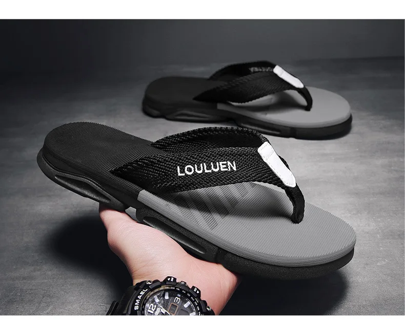 Men Summer High Quality Flip Flops Men Beach Slippers Fashion Outdoor Flip Flops Casual Breathable Slippers for Men New Sandals