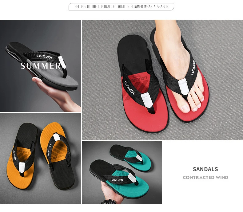 Men Summer High Quality Flip Flops Men Beach Slippers Fashion Outdoor Flip Flops Casual Breathable Slippers for Men New Sandals
