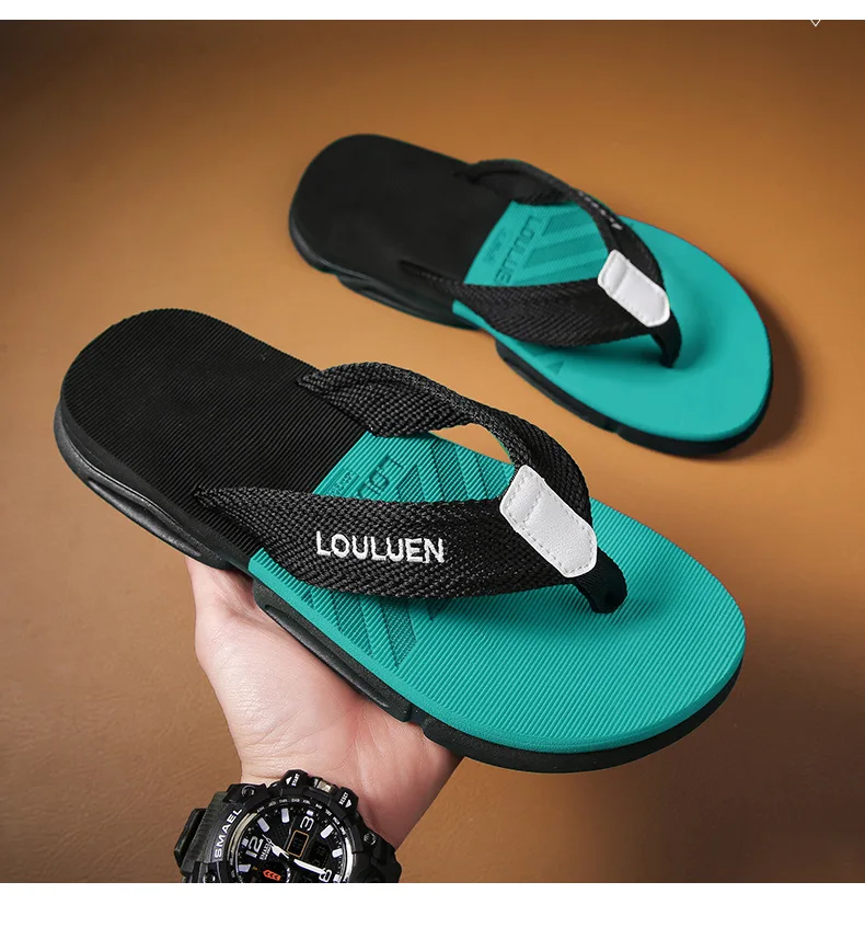 Men Summer High Quality Flip Flops Men Beach Slippers Fashion Outdoor Flip Flops Casual Breathable Slippers for Men New Sandals