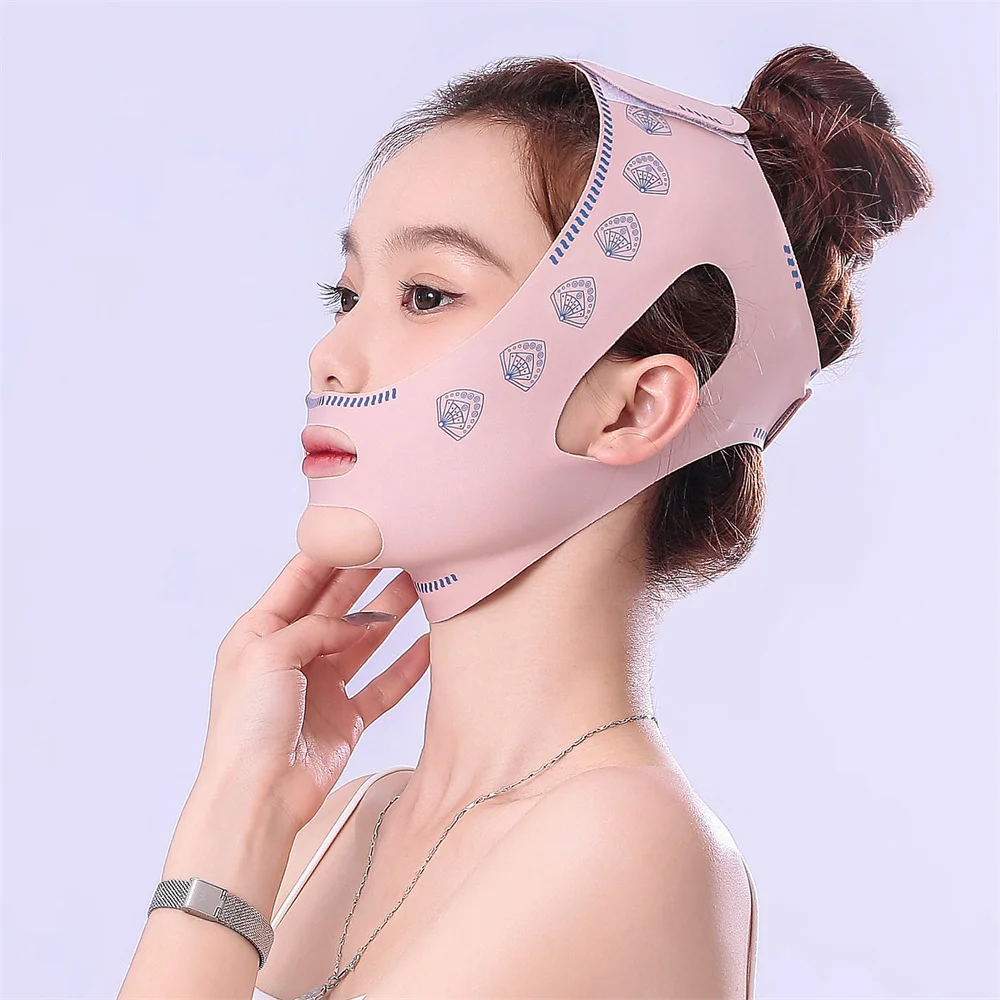 Thin Face Bandage V Face Lift Tightening Mask Facial Wrinkles Anti Sagging Face Shield Improvement Double Chin Facial Shaping Thin Face Bandage V Face Lift Tightening Mask Facial Wrinkles Anti Sagging Face Shield Improvement Double Chin Facial Shaping