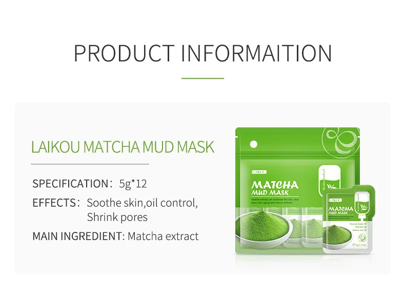Face Clean Mask Green Tea Cleansing Stick Mask Shrink pores Deep Blackhead Remover facial Cleansing Moisturizing Mask 40g