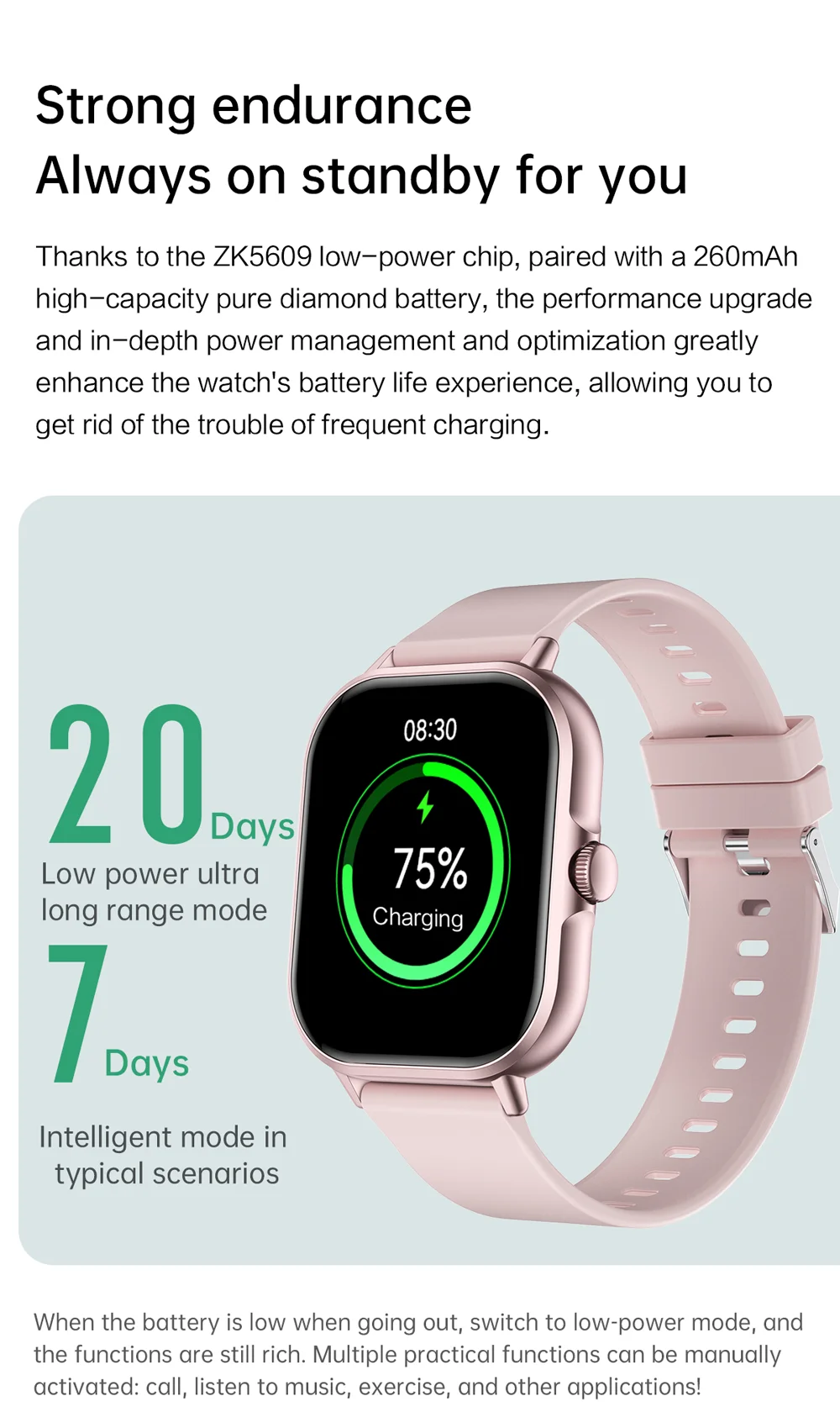 2024 2.01'' Smart Watch Bluetooth Call Play Music Smartwatch Fitness Clock Sport Waterproof Watches for Men Women iPhone Android