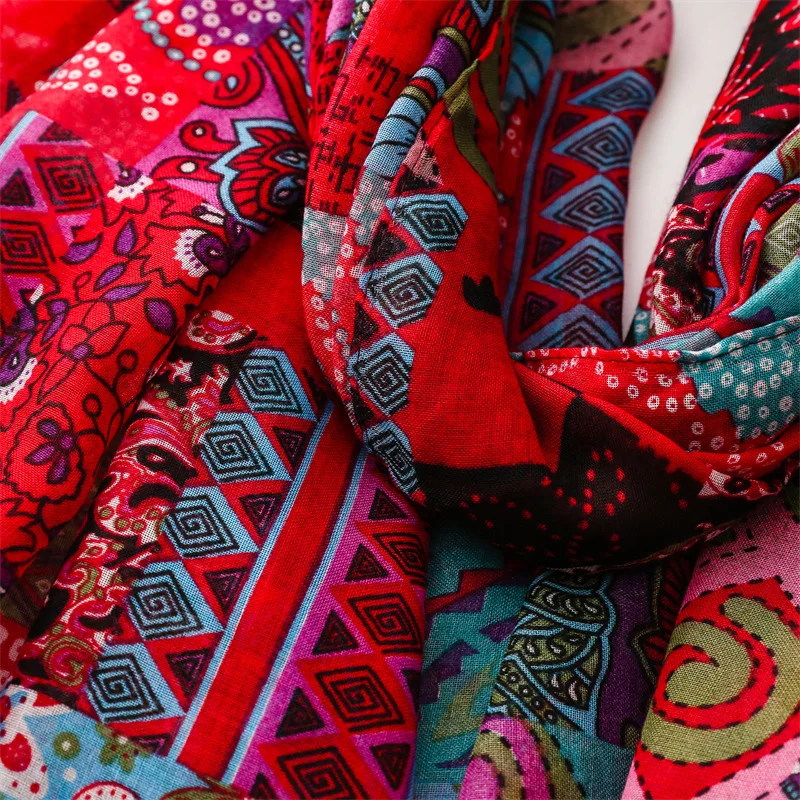 Thin Fashion Aztec Paisley Floral Tassel Viscose Shawl Scarf High Quality Wrap Pashmina Stole Bufandas Muslim Hijab 180*90Cm