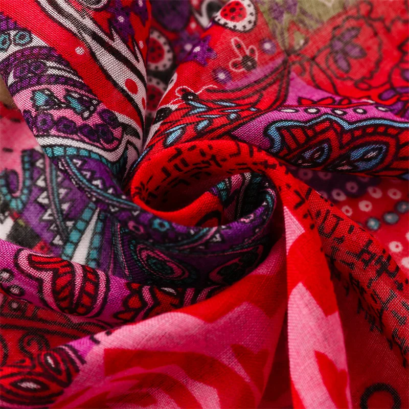 Thin Fashion Aztec Paisley Floral Tassel Viscose Shawl Scarf High Quality Wrap Pashmina Stole Bufandas Muslim Hijab 180*90Cm