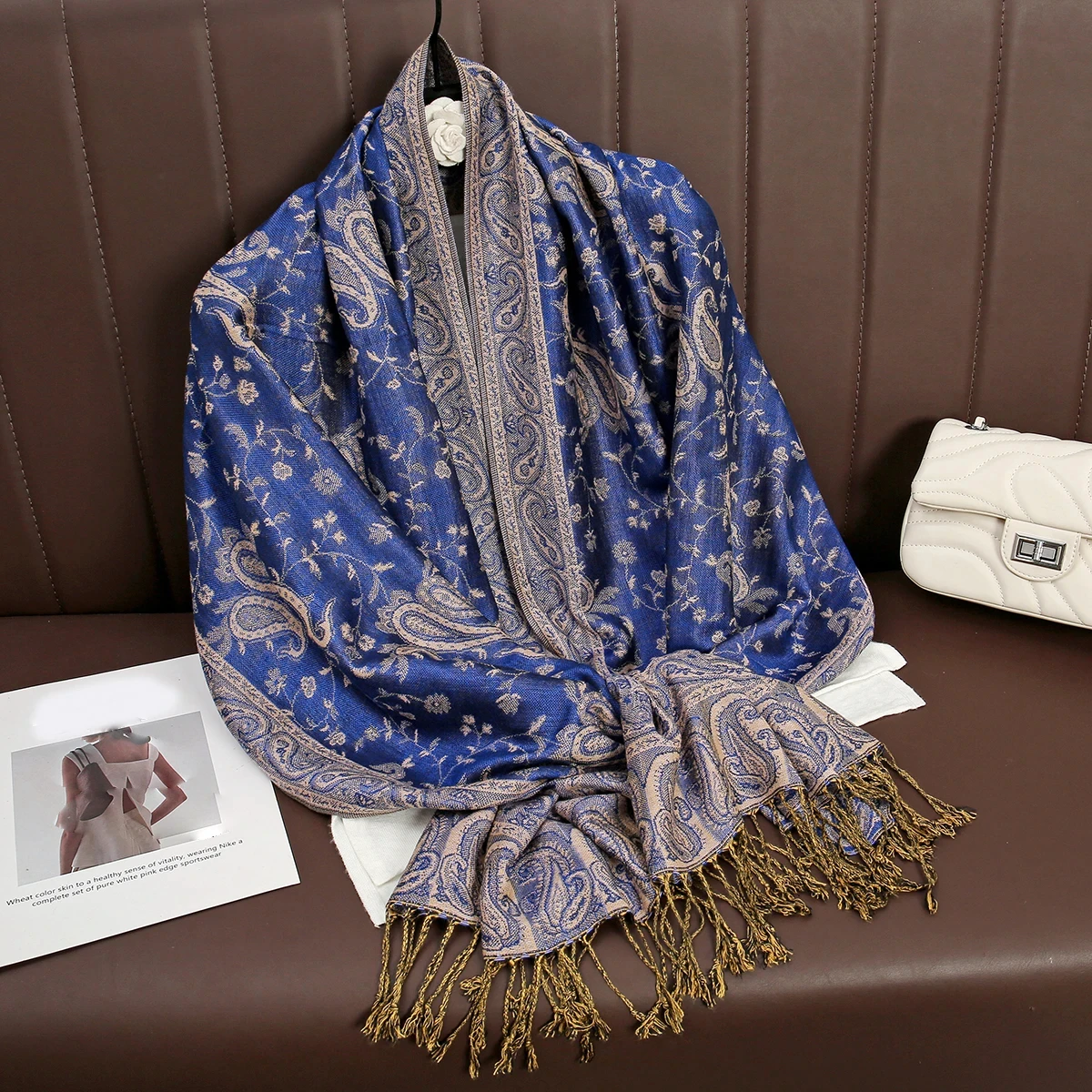 Bohemia Pashmina Hijab Scarf Long Muslim Cashmere Shawl Female Foulard Soft Turban Head Wraps For Women Headband Luxury Brand