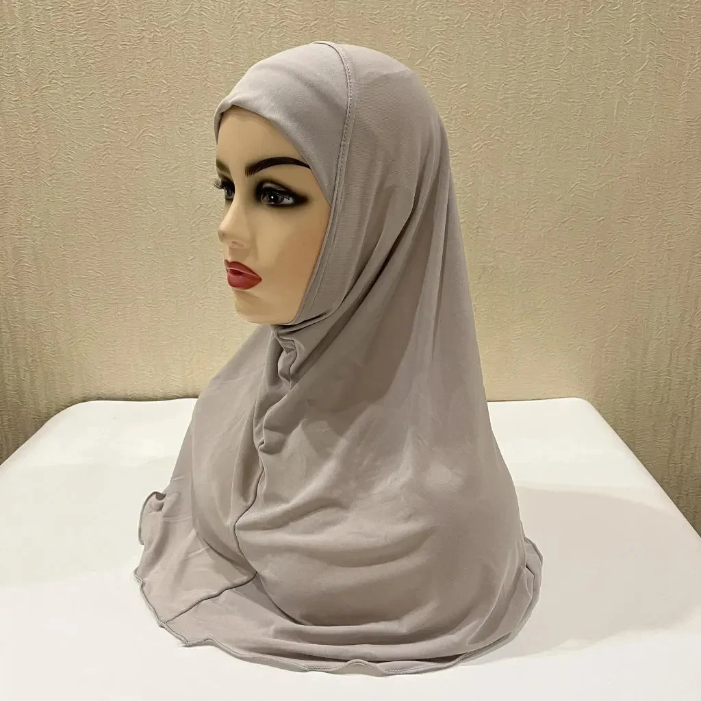 Muslim Hijabs for Kids Girl 7 to 12 years old Islamic Scarf Shawls Soft Stretch Material Malaysia Girl Children Hijabs Wholesale