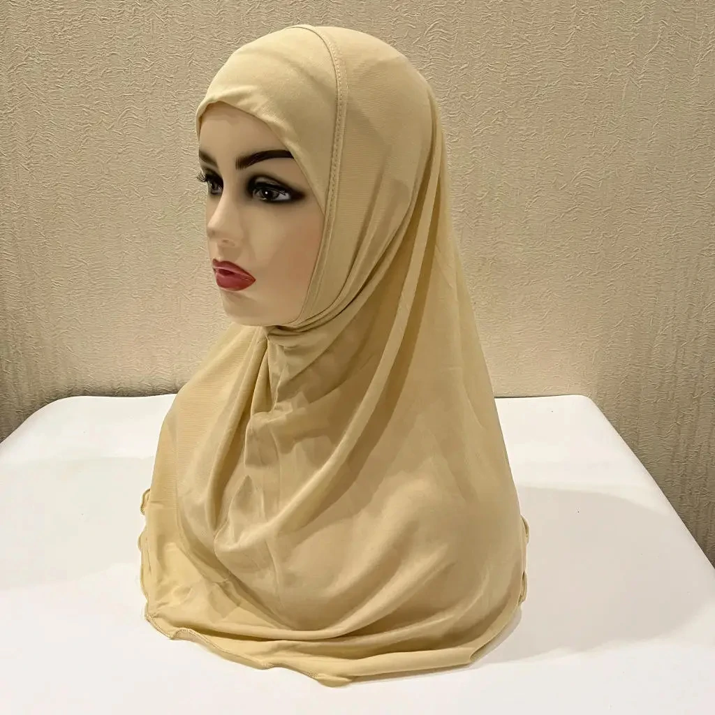 Muslim Hijabs for Kids Girl 7 to 12 years old Islamic Scarf Shawls Soft Stretch Material Malaysia Girl Children Hijabs Wholesale