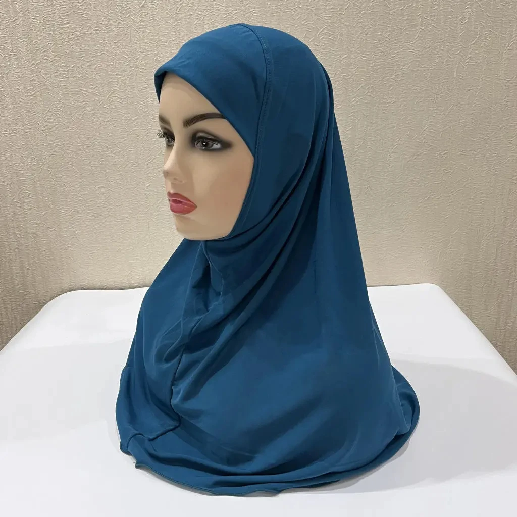 Muslim Hijabs for Kids Girl 7 to 12 years old Islamic Scarf Shawls Soft Stretch Material Malaysia Girl Children Hijabs Wholesale