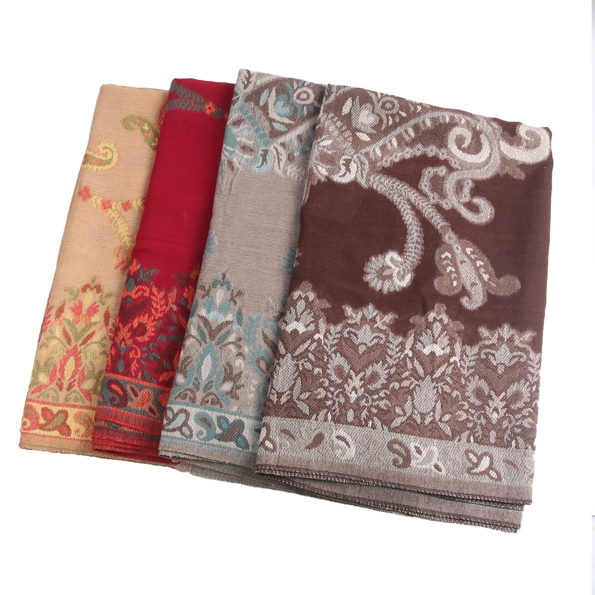 Women Cotton Shawl and Wraps Jacquard Cashew Floral Scarf Plus Size Pashmina Femme Echarpes Vintage Ethnic Style Mujer Bufanda