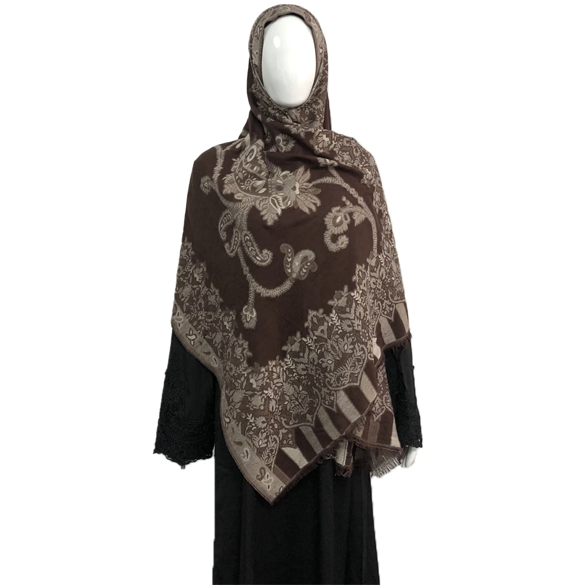 Women Cotton Shawl and Wraps Jacquard Cashew Floral Scarf Plus Size Pashmina Femme Echarpes Vintage Ethnic Style Mujer Bufanda