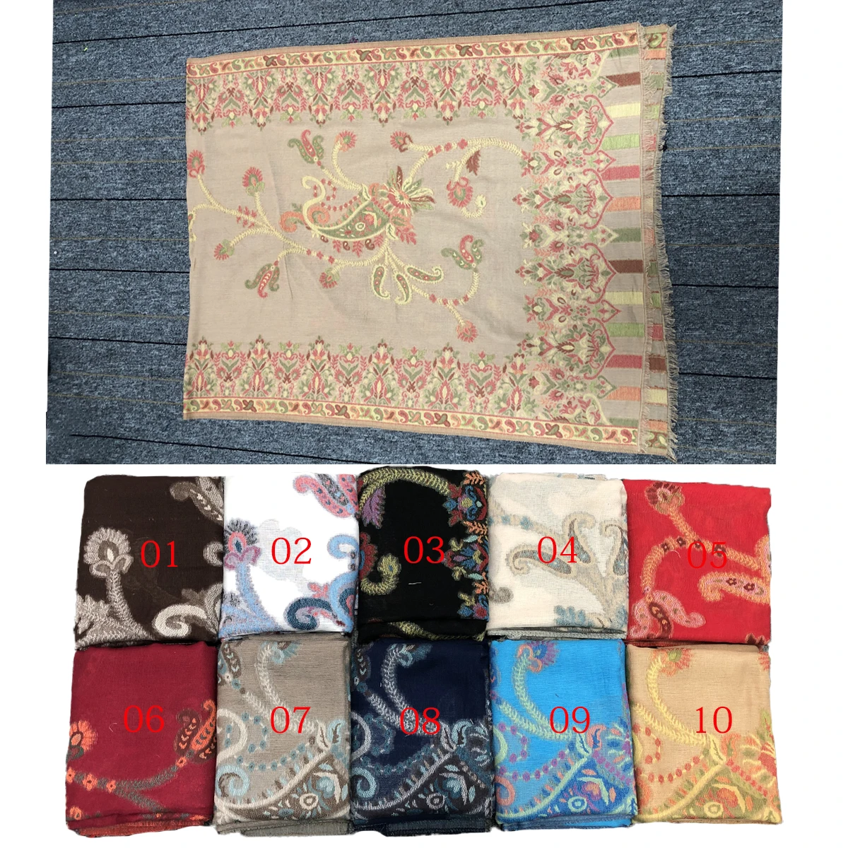 Women Cotton Shawl and Wraps Jacquard Cashew Floral Scarf Plus Size Pashmina Femme Echarpes Vintage Ethnic Style Mujer Bufanda