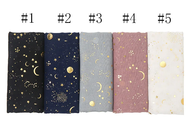 10 Colors Fashion Bronzing Gold Moonlight TR Shawl Scarf Lady High Quality Soft Thin Pashmina Stole Bufandas Muslim Hijab Sjaal