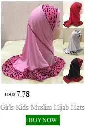 Beautiful Small Girl Hijab Scarf with Flowers Fit 2-7 Years Old Muslim Kids Pull On Islamic Scarf Shawl Headscarf Wholesale 50cm