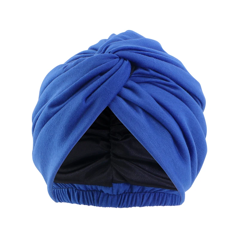 Women Double Layer Satin Linning Stretch Turban Hat Cross Ruffle Chemo Sleep Cap Twist Bandanas Muslim Hijab Headscarf India Hat Women Double Layer Satin Linning Stretch Turban Hat Cross Ruffle Chemo Sleep Cap Twist Bandanas Muslim Hijab Headscarf India Hat
