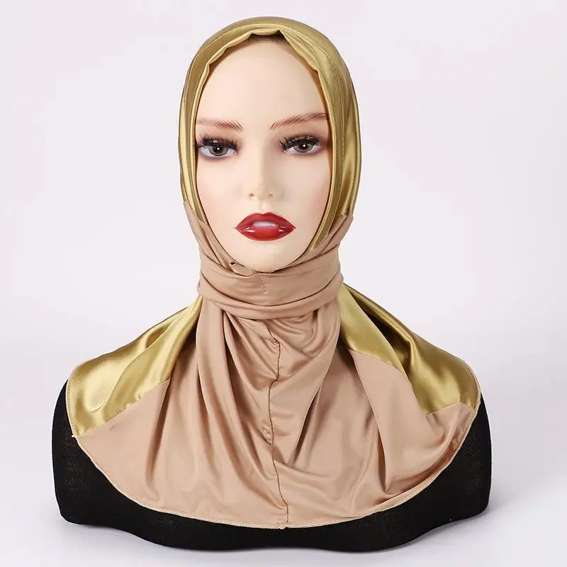 Instant Hijab Jersey Hijabs for Woman Muslim Hijab Caps Full Turban Cap Hair Wraps for Women Turban Headband Bonnet Hijab Femme