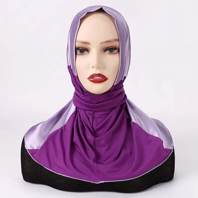 Instant Hijab Jersey Hijabs for Woman Muslim Hijab Caps Full Turban Cap Hair Wraps for Women Turban Headband Bonnet Hijab Femme