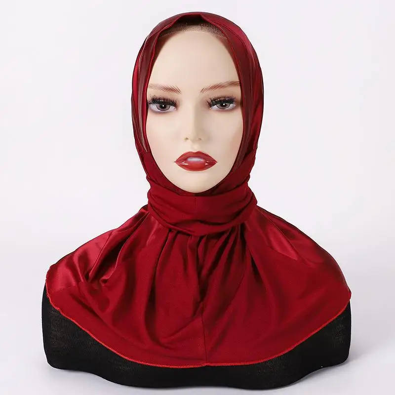 Instant Hijab Jersey Hijabs for Woman Muslim Hijab Caps Full Turban Cap Hair Wraps for Women Turban Headband Bonnet Hijab Femme