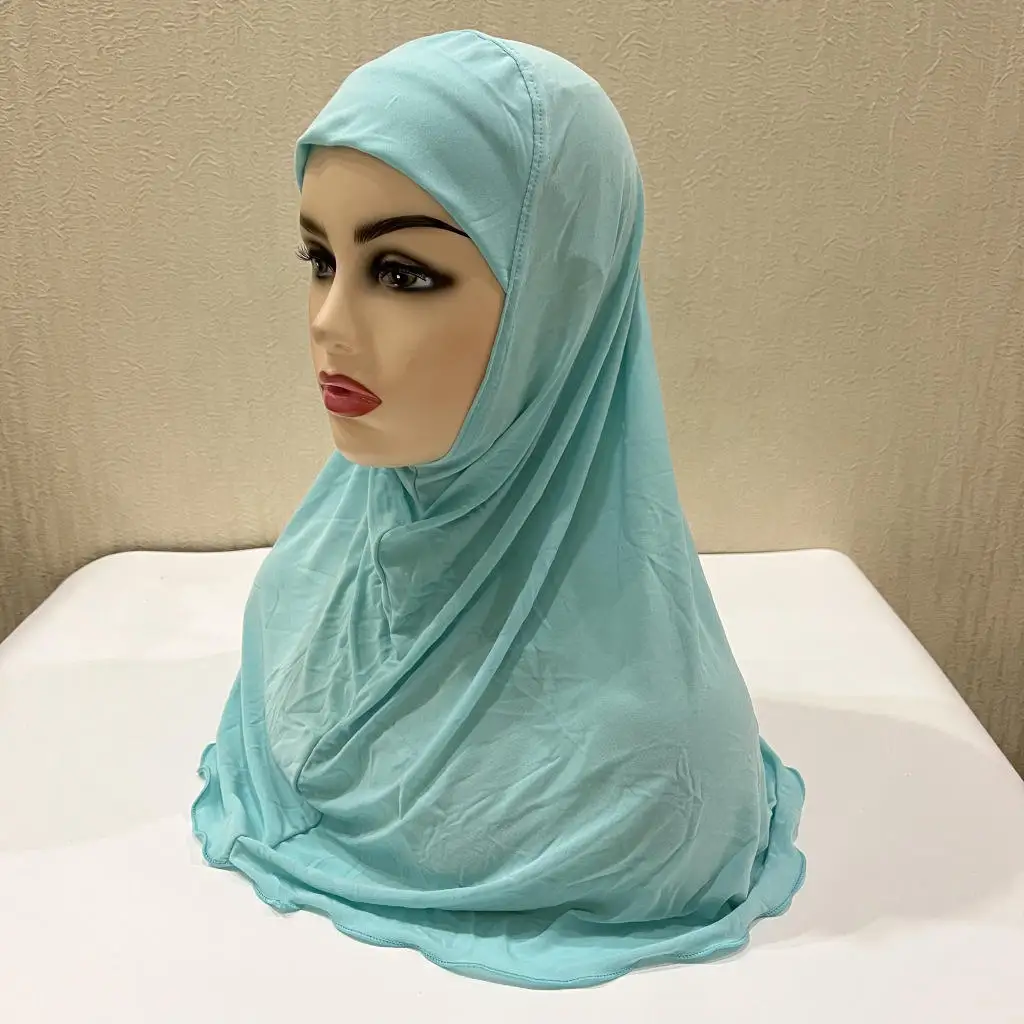 Hijabs for Kids Girl 7 to 12 years old Muslim Islamic Scarf Shawls Soft Stretch Material Malaysia Girl Children Hijabs Wholesale