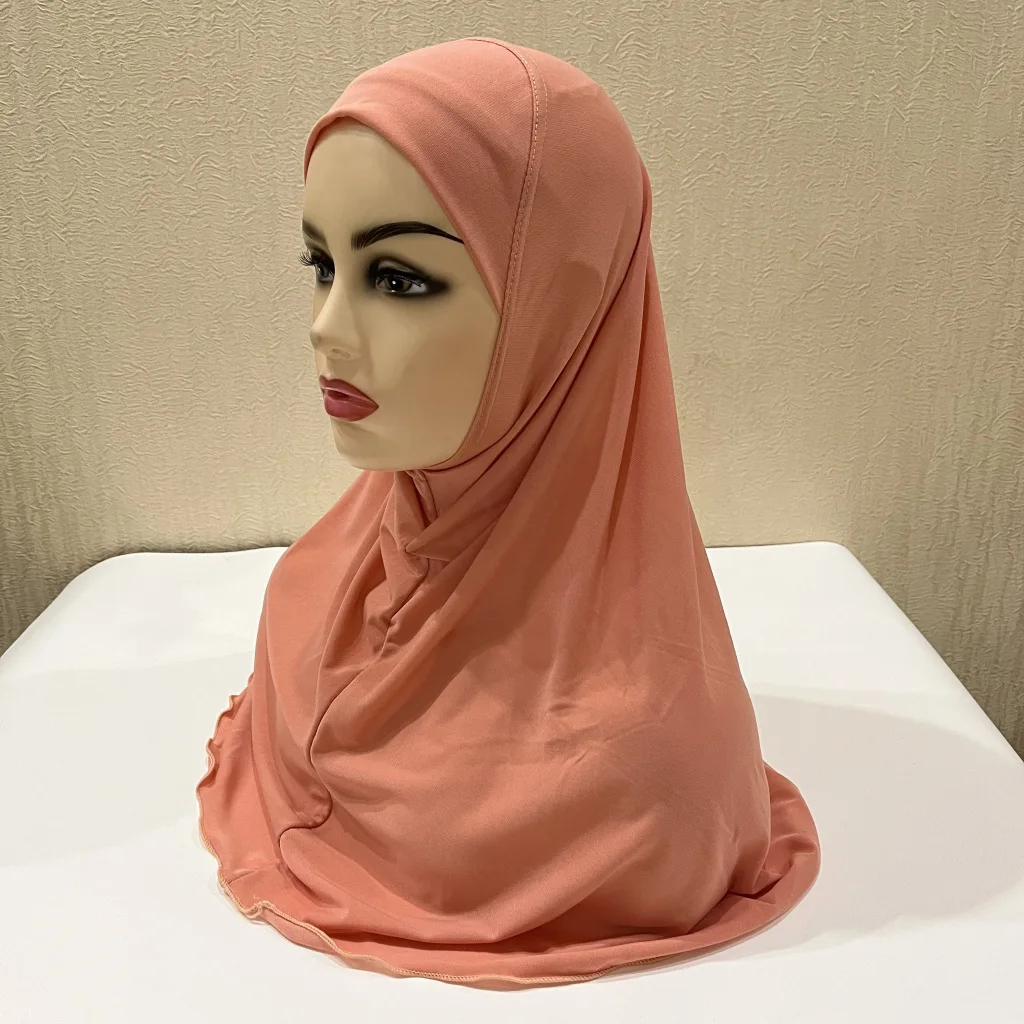 Hijabs for Kids Girl 7 to 12 years old Muslim Islamic Scarf Shawls Soft Stretch Material Malaysia Girl Children Hijabs Wholesale