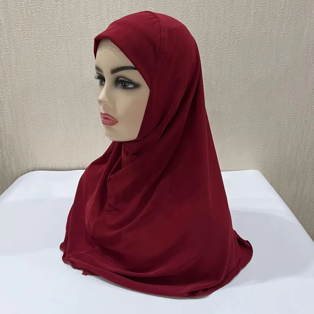 Hijabs for Kids Girl 7 to 12 years old Muslim Islamic Scarf Shawls Soft Stretch Material Malaysia Girl Children Hijabs Wholesale