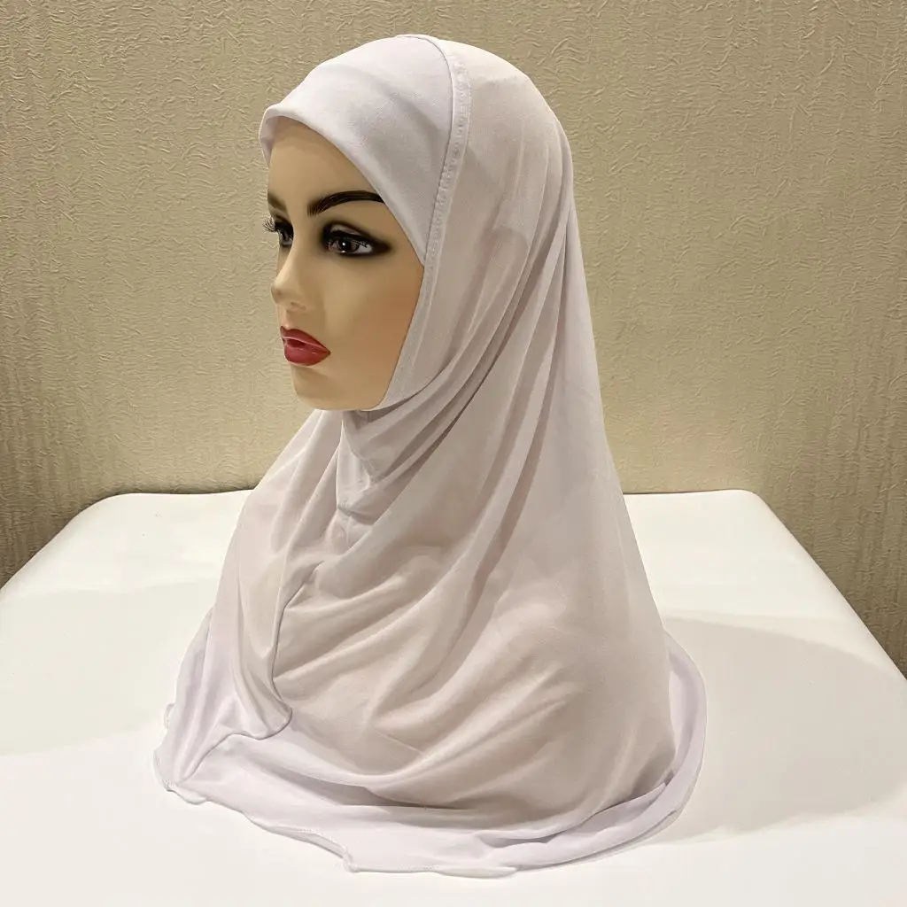 Hijabs for Kids Girl 7 to 12 years old Muslim Islamic Scarf Shawls Soft Stretch Material Malaysia Girl Children Hijabs Wholesale