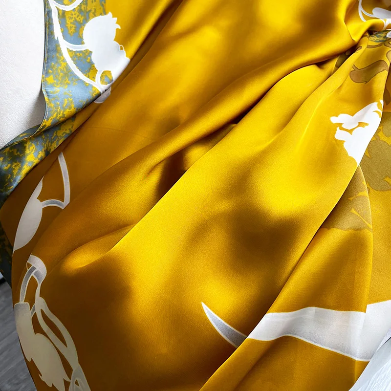 Design Satin Silk Shawl Hijab Scarf Women Fashion Summer Sunscreen Beach Stole Wraps Bufanda Female Headkerchief Echarpe New