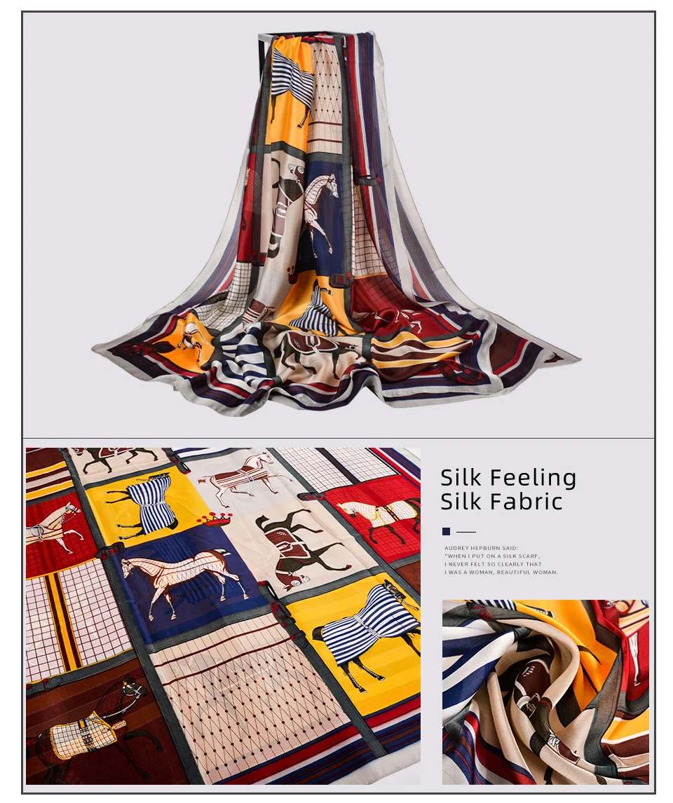 [BYSIFA]  Grey Blue Silk Scarf Shawl Spring Winter Fashion Women Scarves Hijabs Summer Elegant Peony Design Ladies Beach Shawls