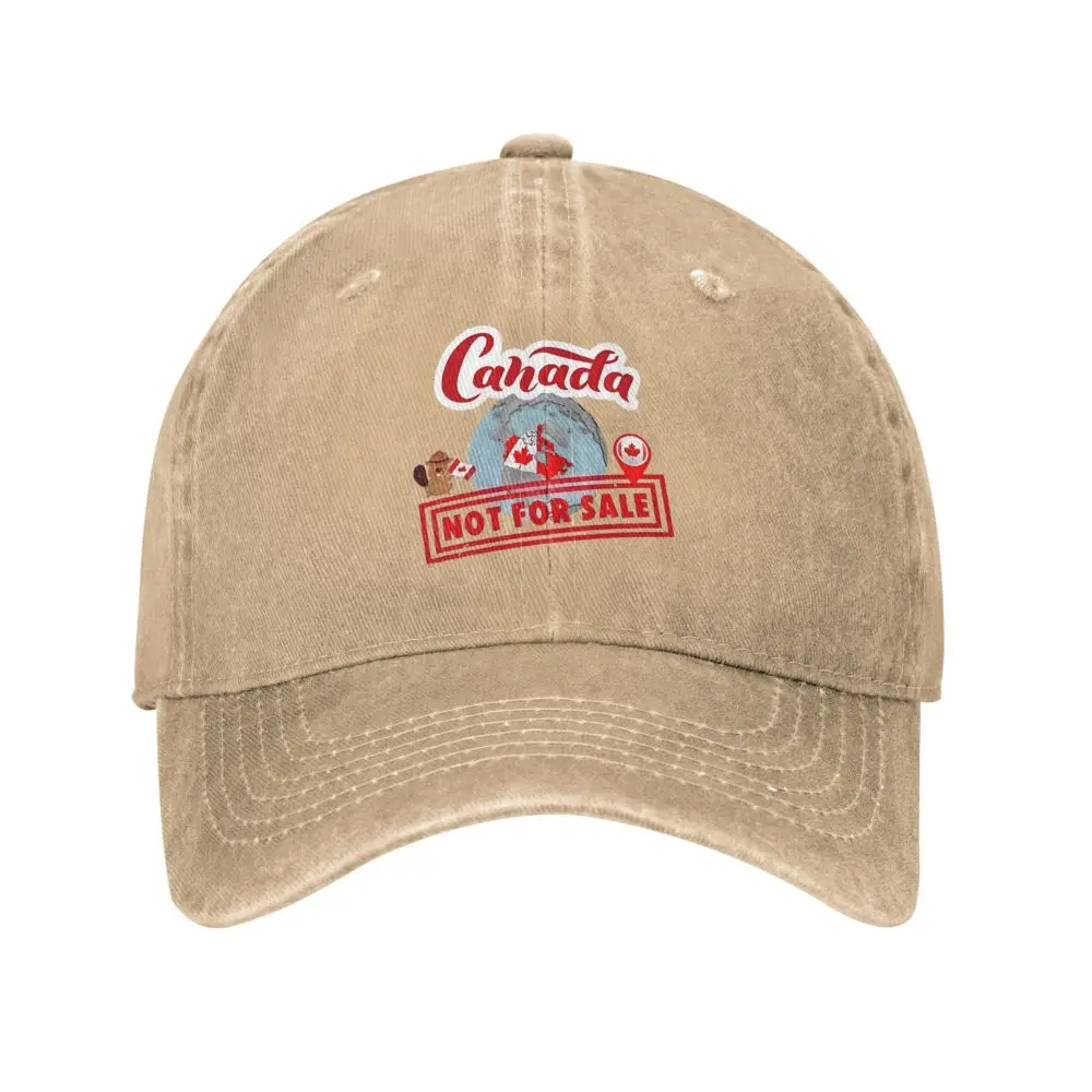 Canada NOT FOR SALE Red Logo Washed Baseball Cap Vintage Trucker Hat Summer Women Men Hiking Fishing Designer Baseball Caps