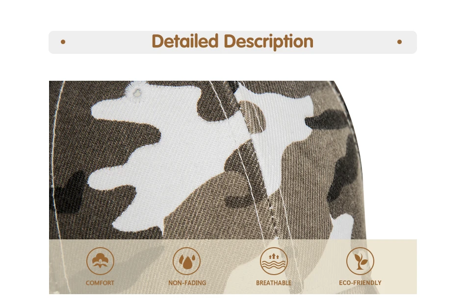 Baseball Cap Outdoor Sport Caps Leisure Army Camo Hat Sunscreen Duck Tongue Hat Snapback Caps Men's and Women's Camouflage Caps
