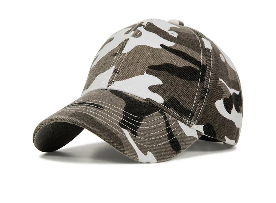Baseball Cap Outdoor Sport Caps Leisure Army Camo Hat Sunscreen Duck Tongue Hat Snapback Caps Men's and Women's Camouflage Caps