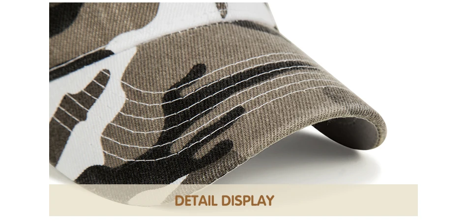 Baseball Cap Outdoor Sport Caps Leisure Army Camo Hat Sunscreen Duck Tongue Hat Snapback Caps Men's and Women's Camouflage Caps