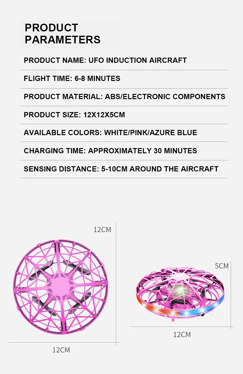 UFO induction aircraft remote control aircraft flying ball drone gesture intelligent suspended flying saucer children's toy boy