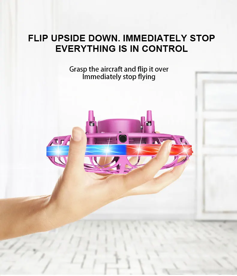 UFO induction aircraft remote control aircraft flying ball drone gesture intelligent suspended flying saucer children's toy boy